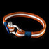 Maritimes Armband aus segeltau und Schäkel uniqal